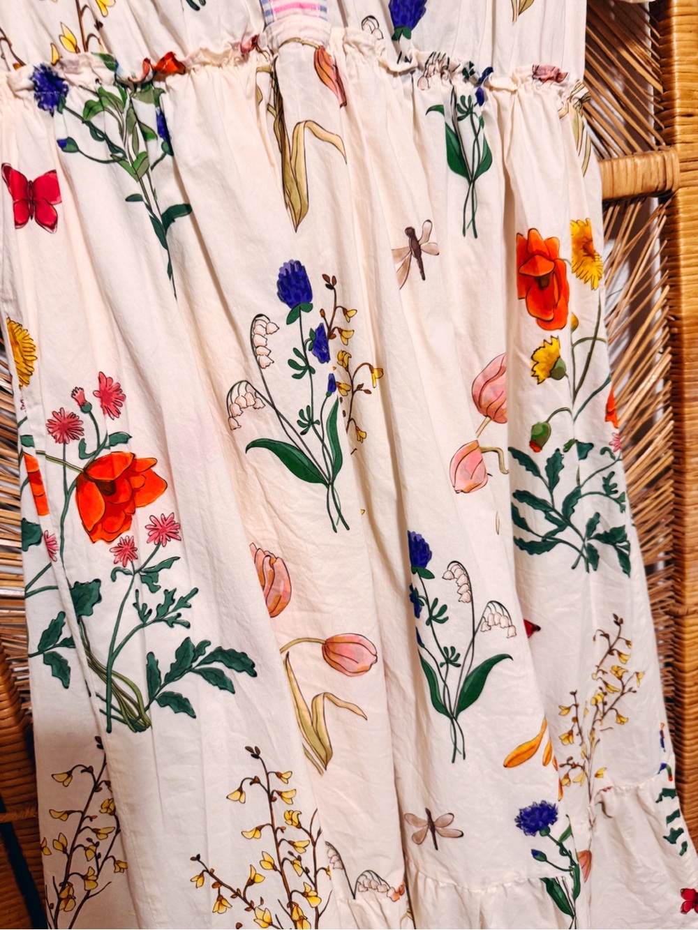 Umgee Floral Cottagecore Prairie Midi Dress SZ M - Picture 4 of 8